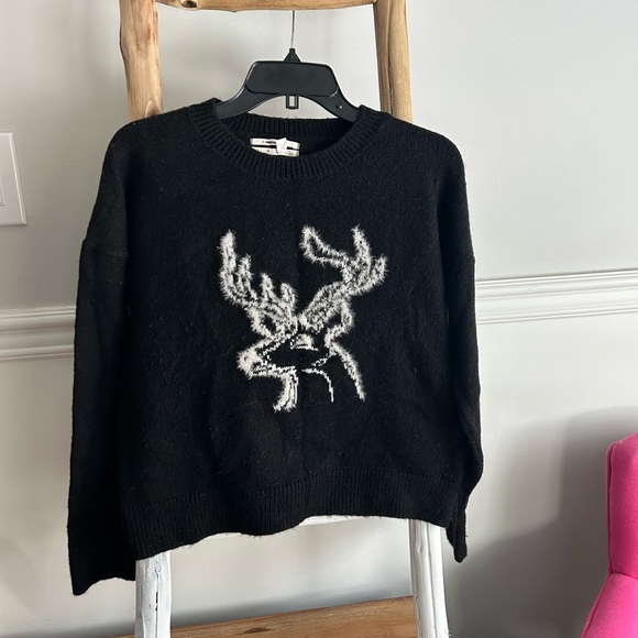Anthropologie Oh Deer Reindeer Sweater Size Small Z24 - Picture 2 of 3